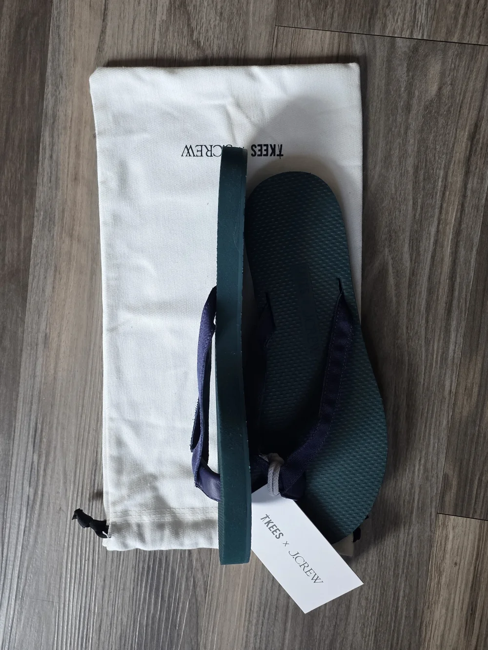 T'kee X JCrew Sandals with Navy Straps